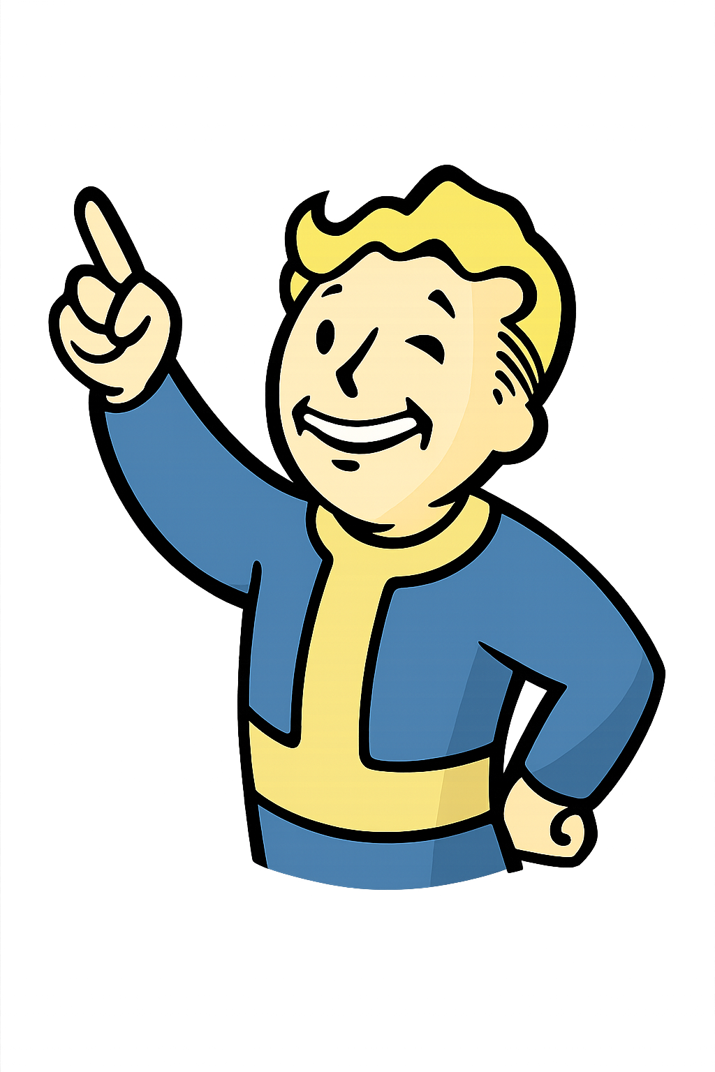 Vault Boy pointing up